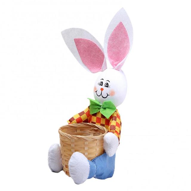 Cartoon Rabbit Design Bamboo Egg Organizer Basket