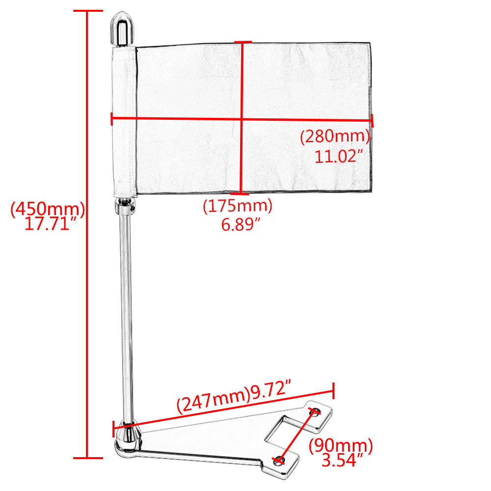 Motorcycle Accessory Flag Pole for Harley Davidson