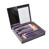 Travel Makeup Brush Set with Mirror and Soft Bristles