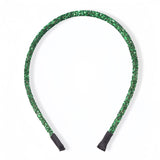 AIUPUOC Glitter Headbands for Women Green Glitter Design Hair Accessories French Sparkly Hair Band for Hair Styling 1Pcs