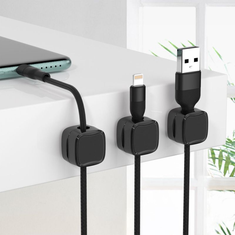 Magnetic Cable Organizer for Desk with Simplified Design