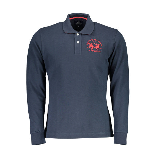 La Martina Long Sleeved T-Shirt Navy Blue - Men's