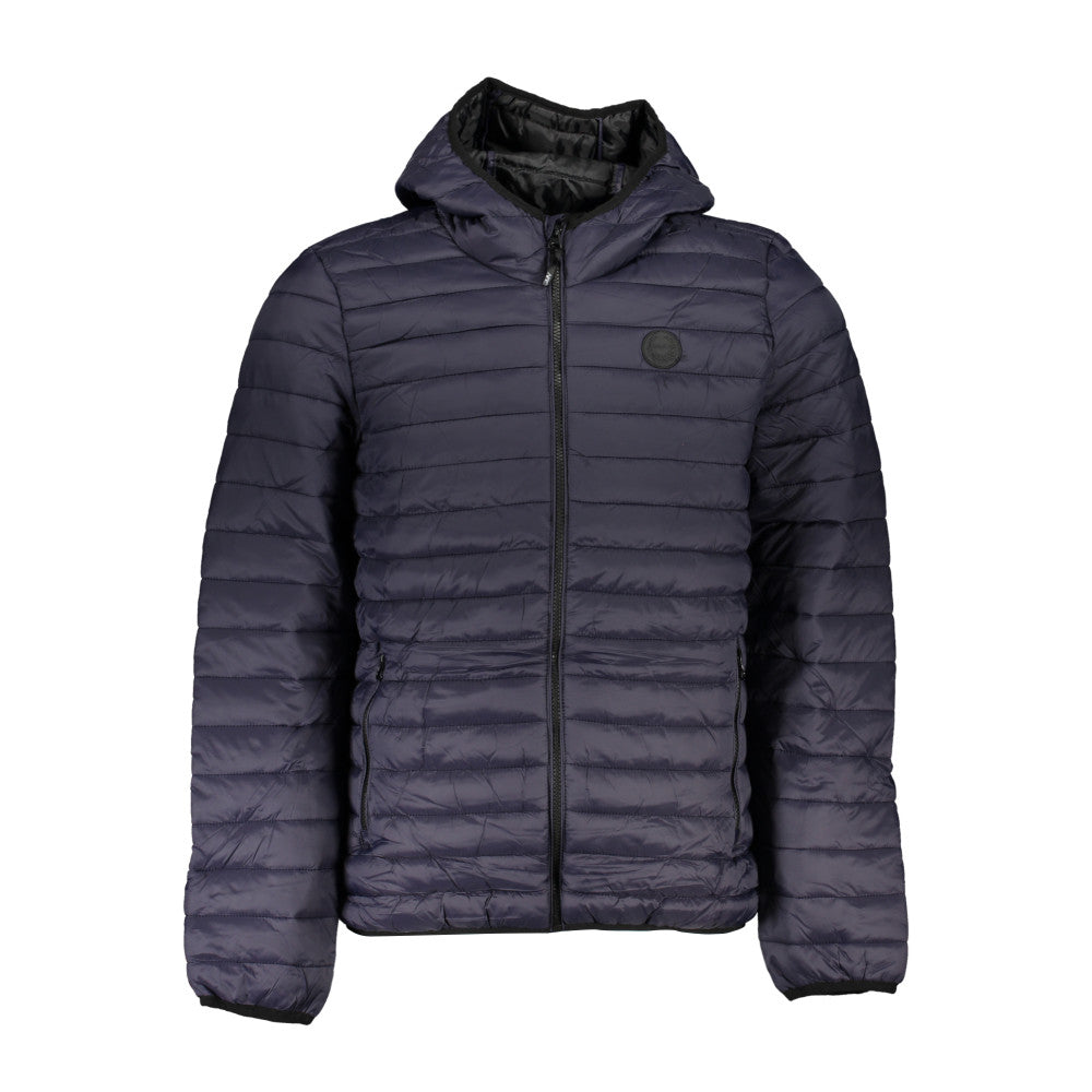 Gian Marco Venturi Jacket with Hood Navy Blue - Men's