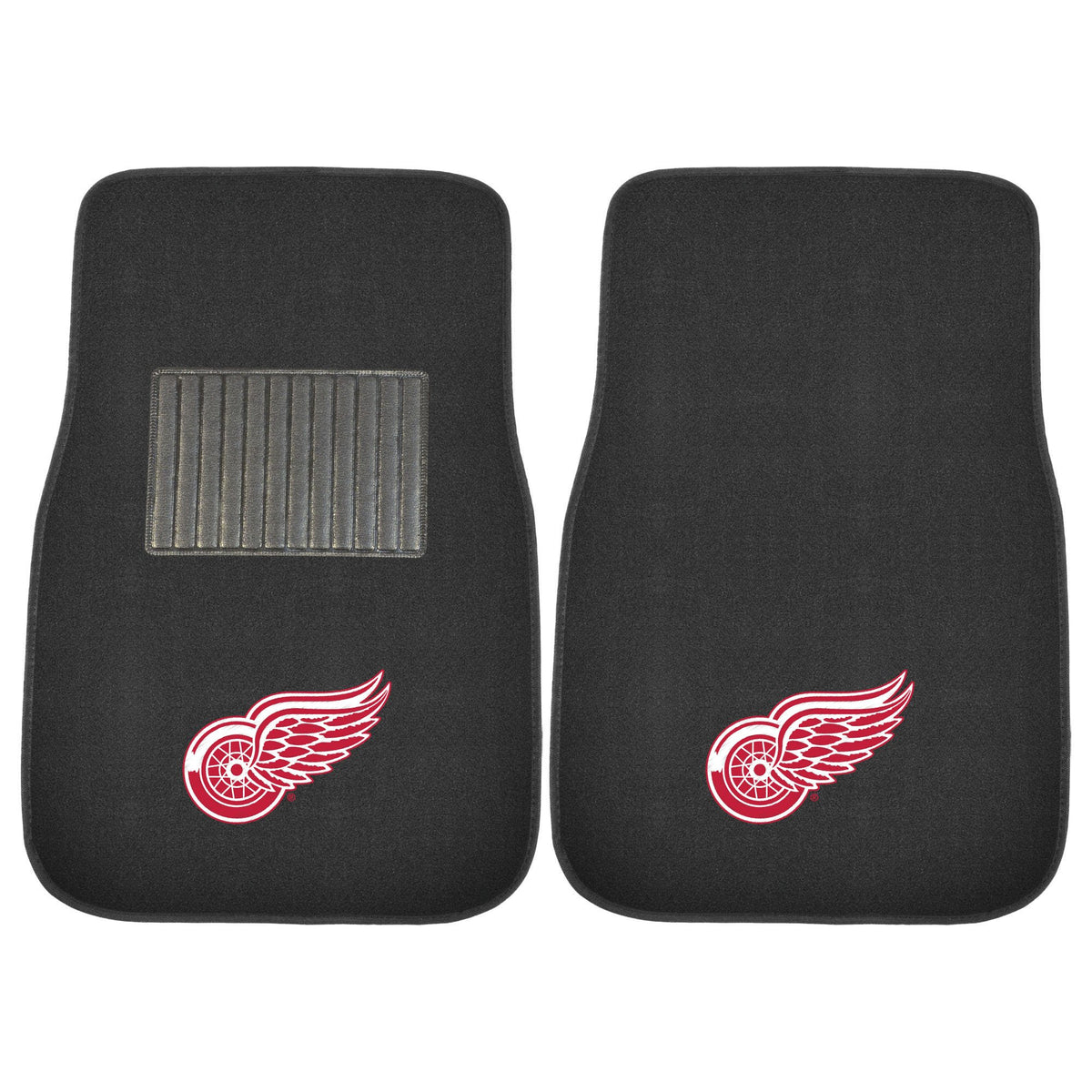 FANMATS 17089 Detroit Red Wings 2-Piece Embroidered Team Logo Car Mat Set Front Row Automotive Floor Mats