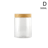 Wood Grain Transparent Storage Jar for Spices & Cereals