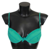 Ermanno Scervino Luxurious Green Cotton Push Up Bra