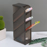 Transparent Multi-Grid Pen Holder for Desk Storage