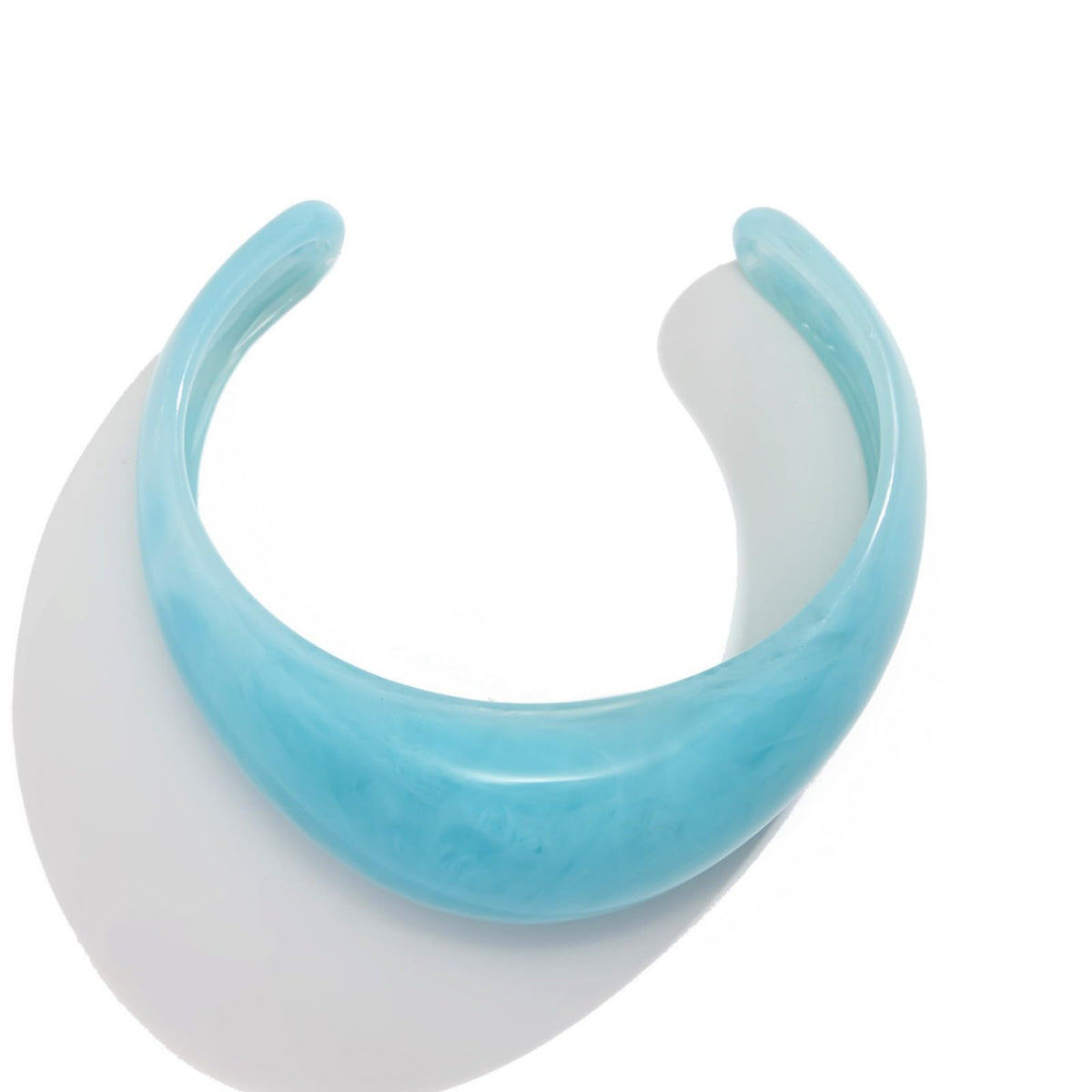 Colorful Acrylic Resin Open Bracelet Geometric Simple Transparent Tortoiseshell Acetate Plate Cuff Bangle Lightweight Chunky Thick Thin Wide Face Plastic Bracelet for Women Jewelry (G camber-blue)