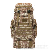 80L Camouflage Outdoor Backpack for Hiking and Camping