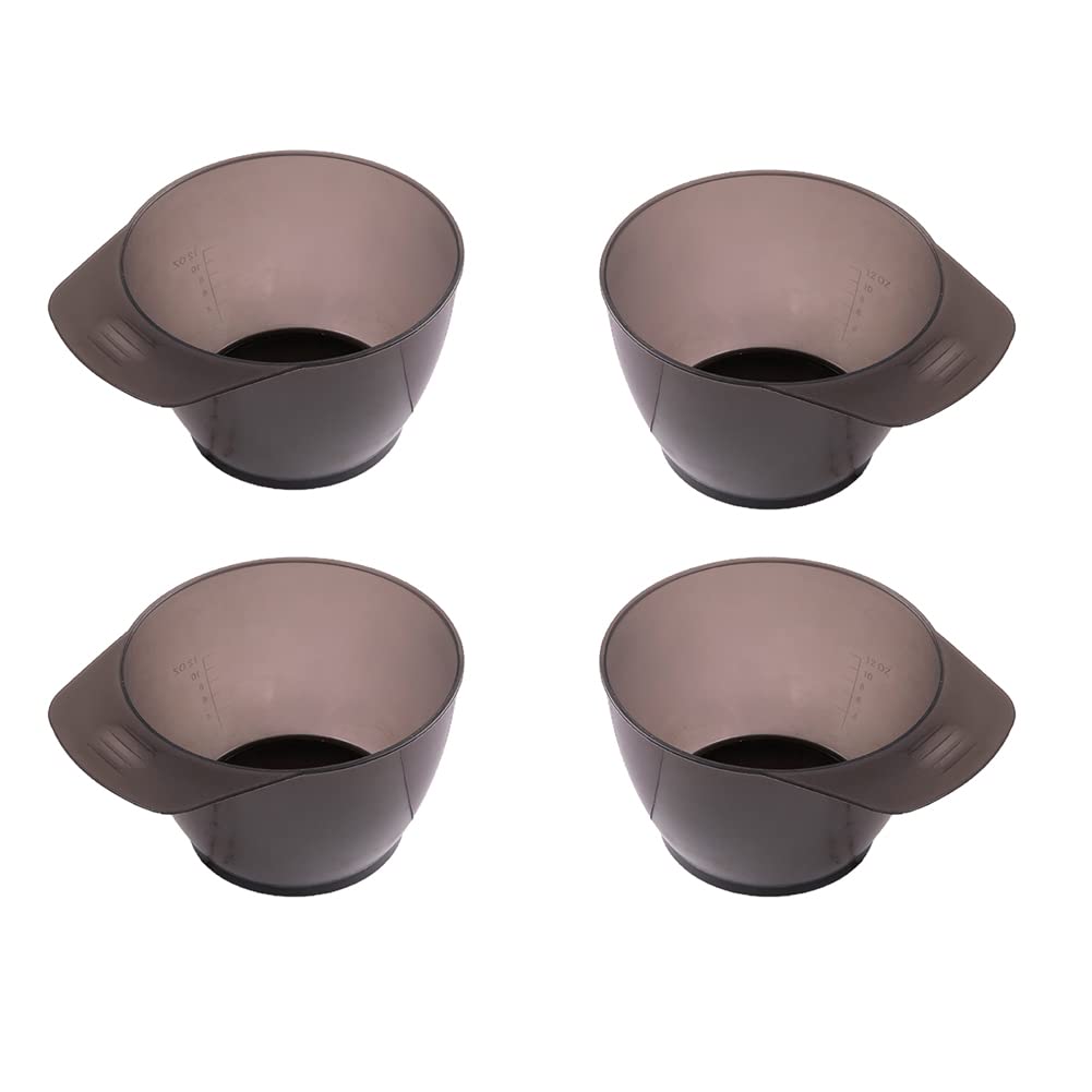 GSHLLO 4 PCS Plastic Hair Color Bowls Mixing Tint Bowls Hair Dye Tinting Bowls Hair Coloring Dyeing Tools for Salon Hairdressing