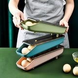 Minimalist Automatic Rolling Egg Storage Box for Fridge