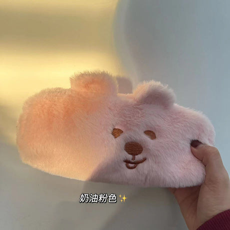 Kawaii Plush Bear Travel Cosmetic Bag for Women