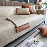 Universal Thick Faux Leather Cushion Cover for Sofa
