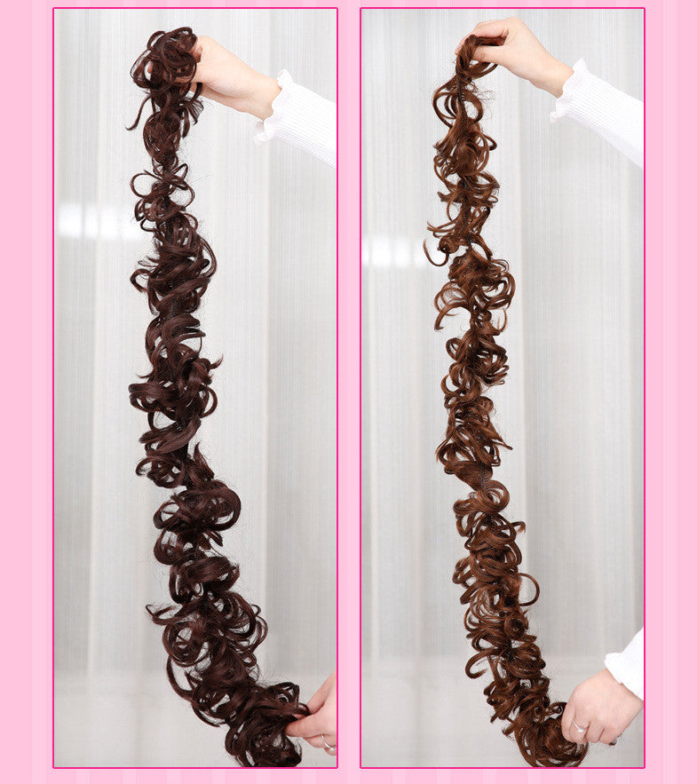 Curly Hair Bun Maker with Worm Wig Accessories