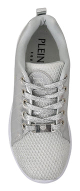 Philipp Plein Sleek Silver Sneakers for Trendsetters