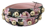 Dolce & Gabbana Elegant Floral Leather Shoulder Strap