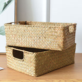 Natural Large Straw Seaweed Basket for Kitchen Storage