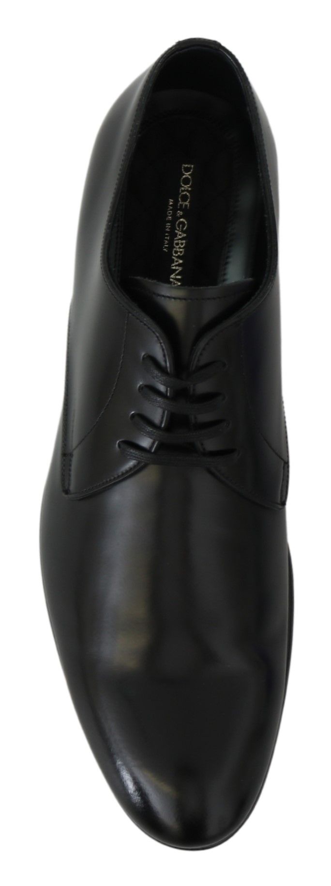 Dolce & Gabbana Elegant Black Leather Derby Shoes