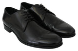 Dolce & Gabbana Elegant Black Leather Derby Shoes