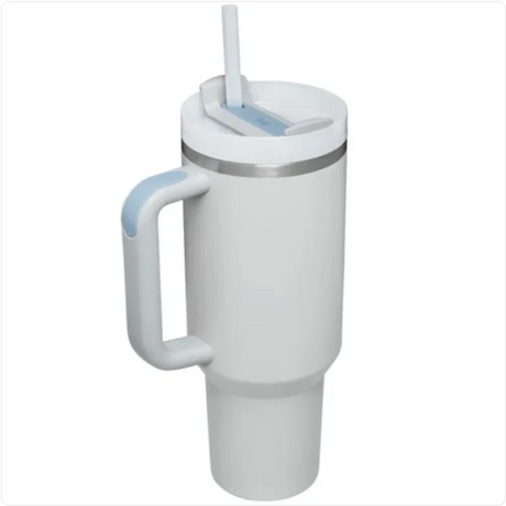 High-Capacity Stainless Steel Car Straw Cup - Portable Design