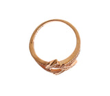 Nialaya Pink Gold Plated Silver CZ Crystal Ring