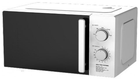 HYUNDAI MICROWAVE, 20LT, 700W OUTPUT, 1100W INPUT, 220-240V, 50HZ, 5 POWER LEVELS, MECHANICAL CONTROL, 35 MINS COOKING TIMER, END COOKING SIGNAL, PLASTIC KNOBS & HANDLE, WxHxD 45.5x26.1x35.3, WHITE WITH COMMON GLASS DOOR