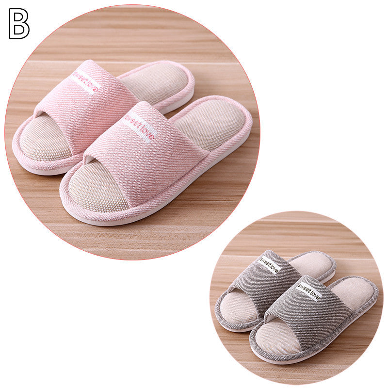 Cotton and Linen Indoor Home Slippers
