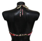 Dolce & Gabbana Multicolor Floral Swimsuit Beachwear Bikini Tops