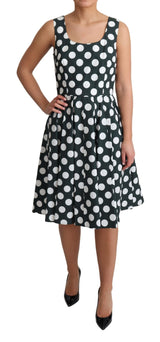 Dolce & Gabbana Chic Polka Dot A-line Sleeveless Dress