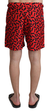 Dolce & Gabbana Chic Red Swim Trunks Boxer Shorts