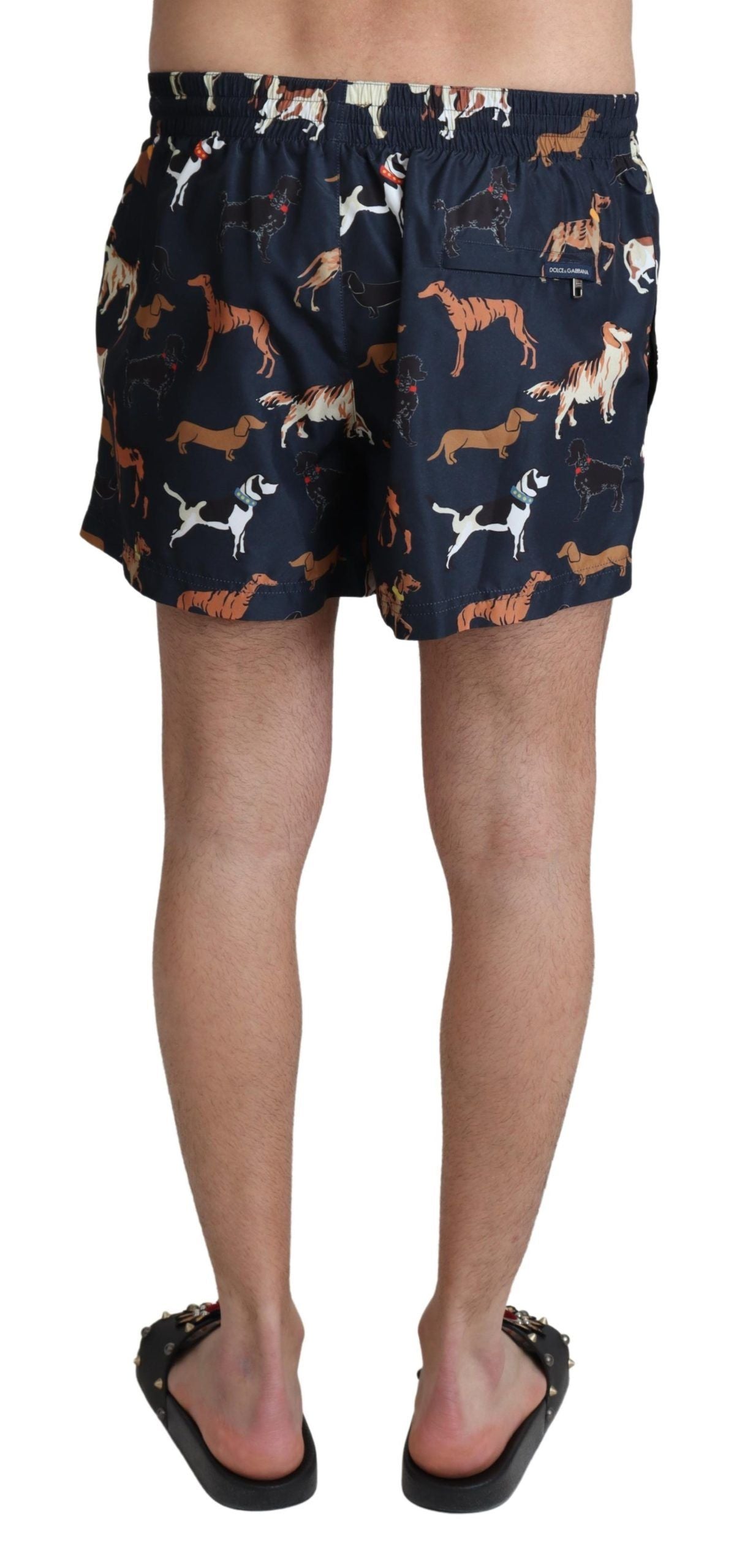 Dolce & Gabbana Elegant Navy Blue Swimming Trunks