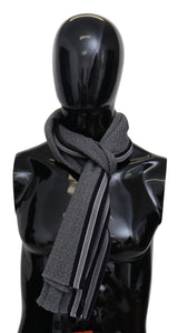 Missoni Gray Stripes Pattern 100% Wool Unisex Neck Wrap Scarf