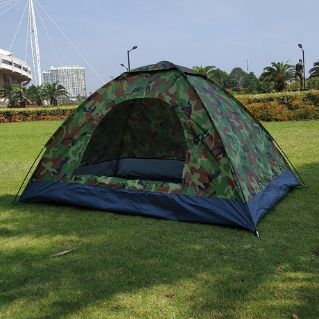 Camouflage Single Layer Tent for Outdoor Camping