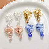 Crystal Water Drop Flower Beaded Hair Clip Accessories