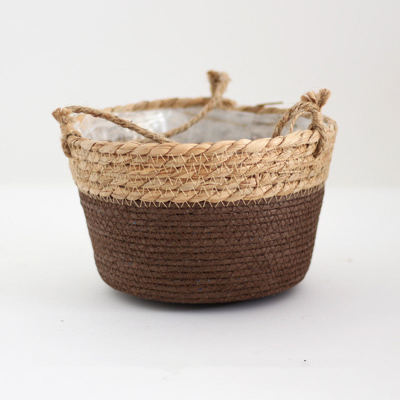 Woven Hanging Basket for Indoor Plant Decoration