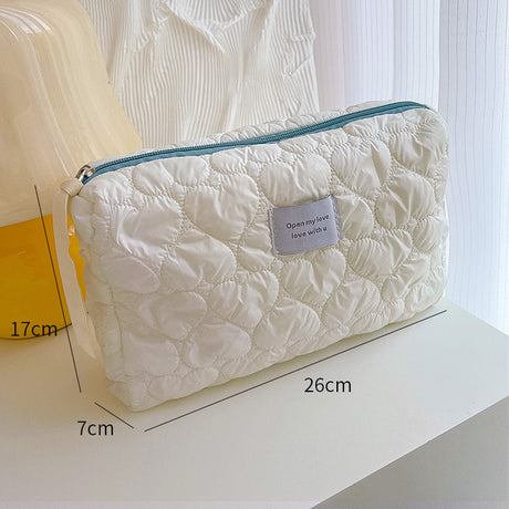 Solid Color Large Makeup Organizer Bag for Women
