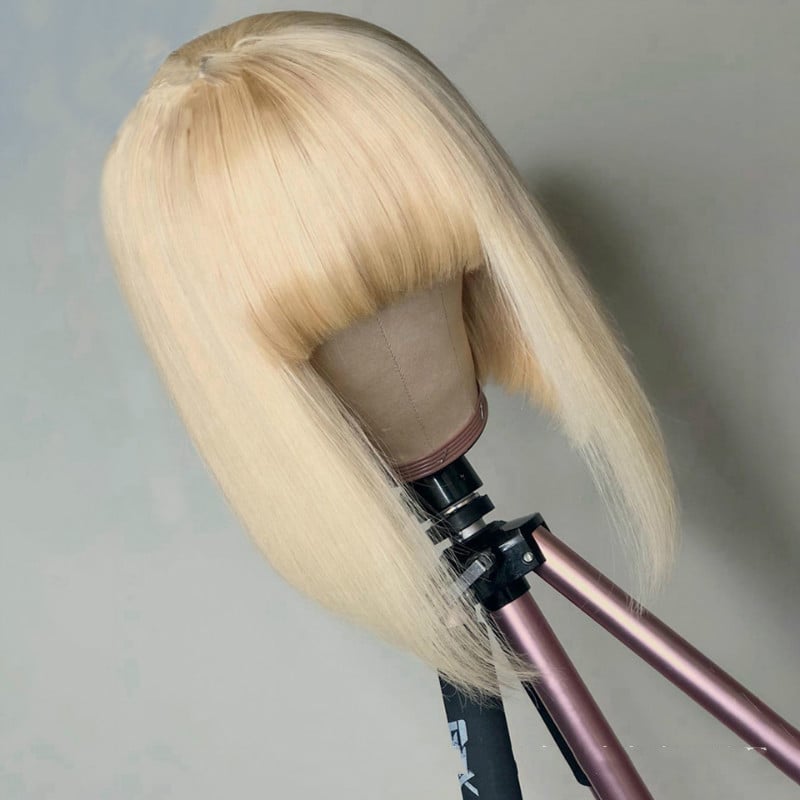 Bobo Light Golden Fiber Short Hair Headgear