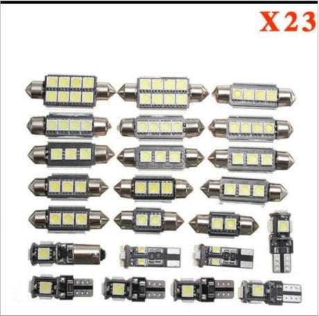 23pcs LED Car Interior Reading Light Set T10 5050 W5W