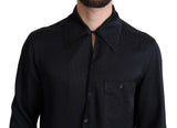 Dolce & Gabbana Elegant Jacquard Silk Casual Shirt