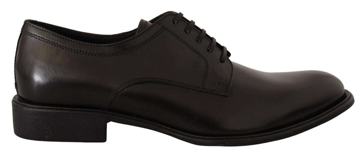 Dolce & Gabbana Elegant Black Leather Formal Derby Shoes