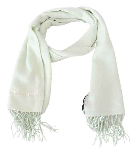 Missoni Elegant White Cashmere Scarf