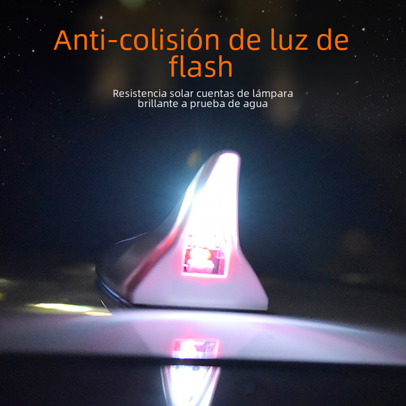 Solar Shark Fin Antenna LED Car Decoration Light