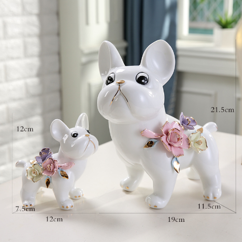 Modern Dog Figurine Home Decor for Living Room