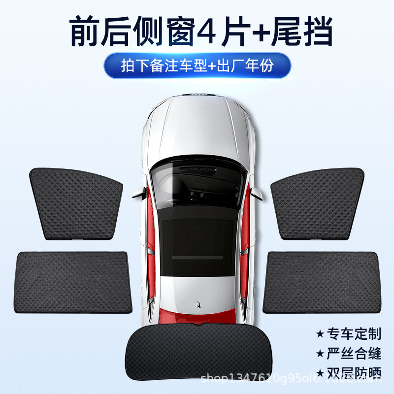Car Sunshade with Six-Layer Insulation and Privacy Mesh