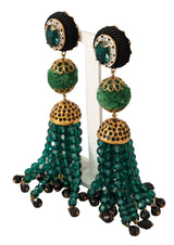 Dolce & Gabbana Elegant Crystal Drop Clip-On Earrings