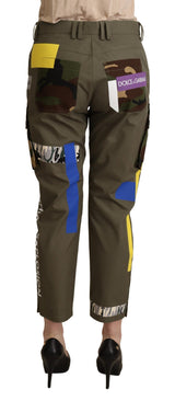 Dolce & Gabbana Chic Multicolor Patched Cargo Pants