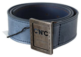 Costume National Elegant Blue Leather Fashion Belt