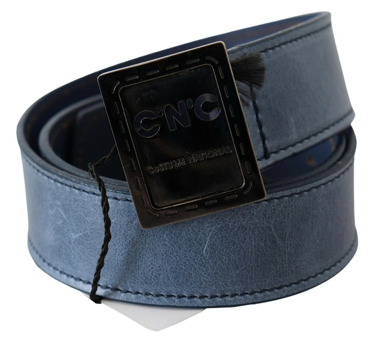 Costume National Elegant Blue Leather Fashion Belt