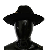 Dolce & Gabbana Elegant Black Lapin Wide Brim Panama Hat