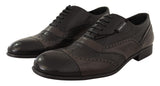 Dolce & Gabbana Elegant Brown Lizard Leather Oxford Shoes